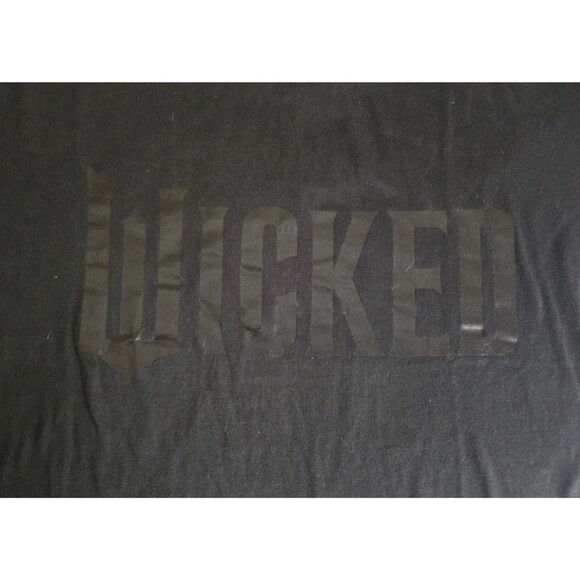 WICKED Movie 2XL Logo T-shirt Tee Wizard Of Oz Heat Reactive Changing Black Top - Picture 3 of 5